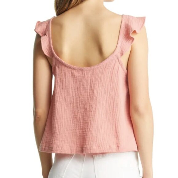 NEW Marine Layer Jude Flutter Sleeve Cotton Tank - Picture 4 of 4